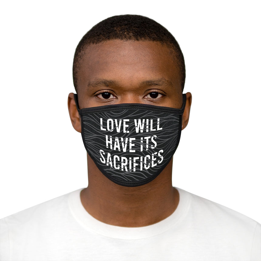 "Love Will Have Its Sacrifices" B&W Face Mask | Carmilla